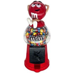 M&Ms Red Coin Operated Candy Dispenser Machine Product Number 92637 - 11.5" 2011
